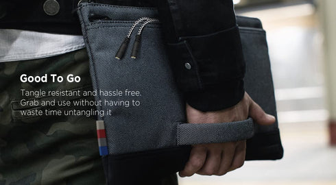 DUKABEL Headphone Splitter, Knitted 3.5mm Audio Splitter TRS 3-Pole Aux Splitter Cable for Headphones Earphones Speakers -Zebra White/2PACK...