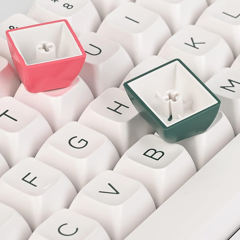 PBT keycaps ASA Profile Double Shot Full Key Caps Set ANSI Layout for Mechanical Keyboard Replacement Compatible with MX-Clone Switches...
