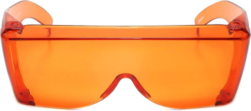 Calabria 3000 Orange Fitover Dental Safety Glasses Protection for Teeth Whitening LED Light Eye Shield Red Light Goggles Blue Light Blocking Glass...