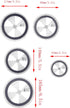 Circle Quilting Template CHENJIN 5PCS Circle Ruler Quilting Template Set for Quilting Circle Rulers Quilt Arc Circle Cutter Ruler, 5 Size...