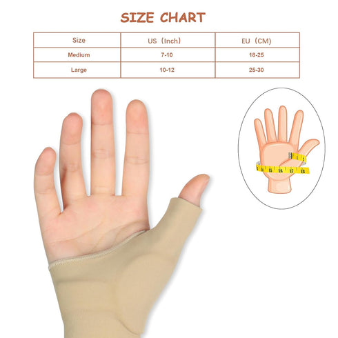 Thumb Wrist Brace Compression Sleeve for Women and Men, Soft Elastic Fabric Thumb Splint Glove Liner for Arthritis Pain Relief Protector Support -...