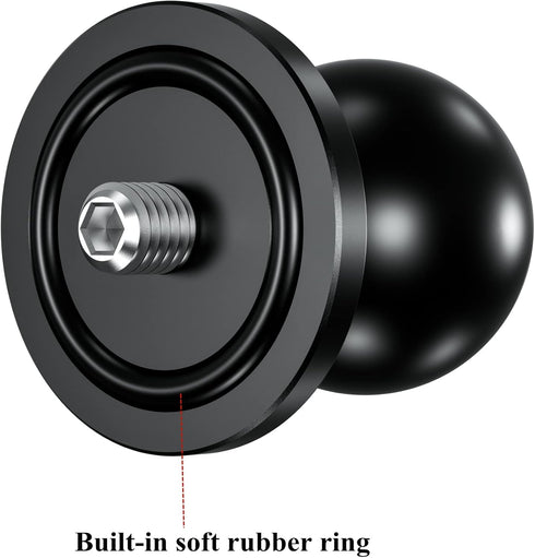 BRCOVAN Aluminum Alloy 1'' Ball Adapter with 1/4"-20 Threaded Stud for Action Camera & Camcorder Compatible with RAM Mounts B Size Double Socket A...