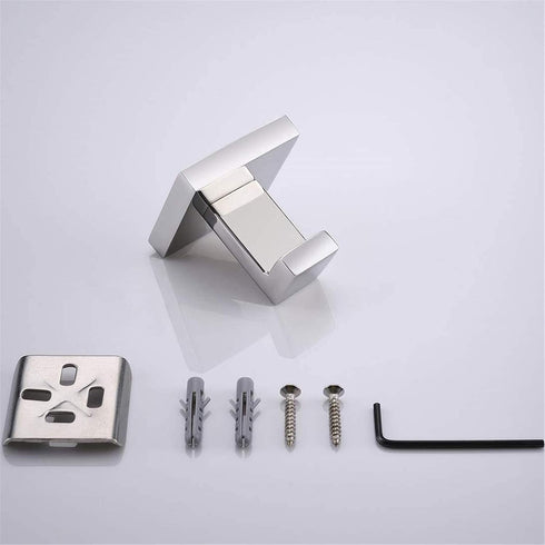 Nolimas Bath Towel Hook SUS 304 Stainless Steel Square Clothes Towel Coat Robe Hook Cabinet Closet Door Sponges Hanger for Bath Kitchen Garage Hea...