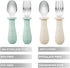 PandaEar Baby Feeding Set| 2 Pack Silicone Divided Suction Plate, 2 Set Toddler Spoons & Forks| Baby Led Weaning Supplies Self Feeding Eating Uten...