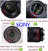 D3500 Lens Cap & UV Filter Digital Multi-Coated Slim Frame Glass for Nikon D3500 D3400 D5600 w/AF-P 18-55mm Lens, for Sony DSC-HX400 HX300...