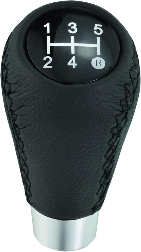 Abfer Shifter Knob 5 Speed Leather Car Gear Stick Shifting Knobs Shift Lever for Most Manual Transmission Vehicle Truck, Black...
