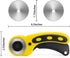 WORKLION Ergonomic Rotary Cutter Set: Safety Lock, 2 Replacement Blades for Sewing, Quilting, Scrapbooking & Arts & Crafts...