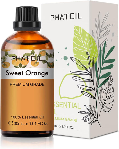 30ML Sweet Orange Essential Oil, for Aromatherapy Diffusers, Humidifiers, Great for DIY Candle and Soap Making...
