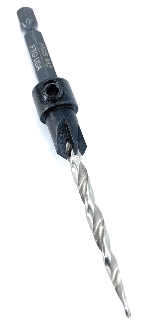 Adjustable Wood Countersink Drill Bit Set #8 (11/64") for Woodworking...