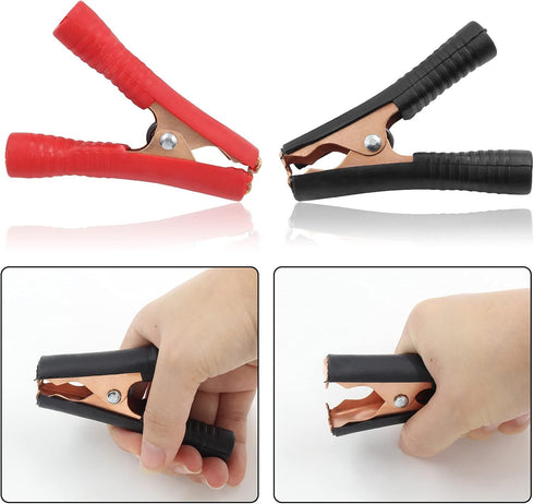 10Pcs 100A Insulated Alligator Clips Electrical Heavy Duty Alligator Clamps, Battery Replacement Cable Metal Spring Loaded Jumper Clips for Car Au...