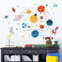 Space Planet Wall Decals Wall Stickers Kids,Cute Educational Wall Stickers for Daycare,Nursery,Playroom,Babyroom,Classroom,School....