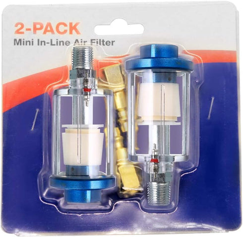 beduan Water Oil Separator Filter, 1/4" NPT Male and Female Thread Spray Gun Filters Air Line Compressor Fitting ?Pack of 2?...