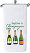 PXTIDY Champagne Dish Towel Engagement Gift Wedding Gift Housewarming Party Champagne Tea Towel Anytime Is Champagne Time (Anytime is Champagne ti...