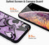 Idocolors Purple Love Heart Printed Cases for iPhone XR,Cute Soft TPU Hard Back Shatter-Resistant Shockproof Anti-Fall Protective Girly Painting A...