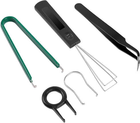 5 Pcs Keyboard Puller Set,Keyboard Cleaning Tools Set Switch Puller Set Stainless Steel Keycap Remover Kit Keyboard Cleaner Tool Keycap Puller Kit...