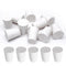 10 Pcs White Solid Rubber Stoppers 2# Tapered Lab Rubber Plugs for Sealing, 20mm x 15mm x 26mm...