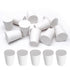 10 Pcs White Solid Rubber Stoppers 2# Tapered Lab Rubber Plugs for Sealing, 20mm x 15mm x 26mm...