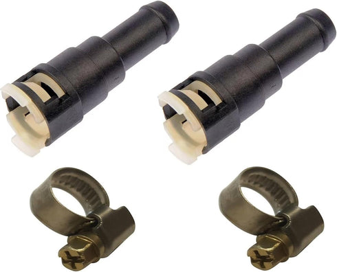 (SET OF TWO) UPGRADED 800-403 Stronger than OEM Heater Core Coolant Hose Quick Disconnect Connector w/Clamp ONLY FITS: 5/8" Tube and 5/8" Hose. FI...
