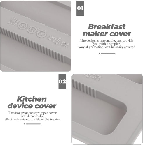 Healeved 2pcs 2 Slice Toaster Cover Appliance Cover Bread Maker Cover Toaster and Fingerprint Protection Machine Washable Toaster Machine Cover...