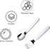 VANRA 2-Piece Children Fork And Spoon Set 18/10 Stainless Steel Child Flatware Set Kids Utensils Set with Case for Lunch Box...