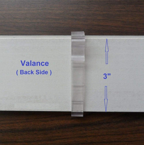 Valance Clips 6pcs 3'' Window Blinds Hidden Clip Clear Plastic for Horizontal Blinds Valance Retainer Holder...