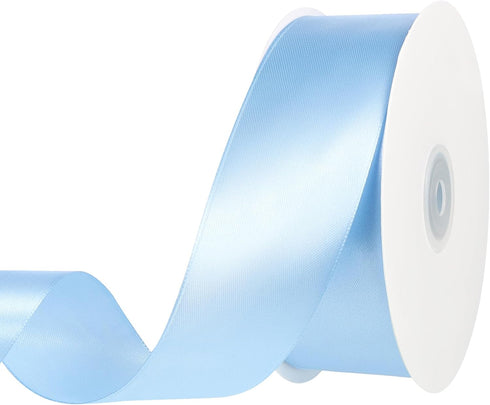 Blue Ribbon, 60 Yards 1 1/2 Inch Light Blue Ribbon Baby Blue Satin Ribbon for Gift Wrapping Wedding Invitation Flower Bouquet Crafts Party Home De...