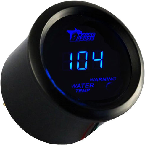 ESUPPORT Car 2" 52mm Digital Water Temp Gauge Blue LED Fahrenheit F...