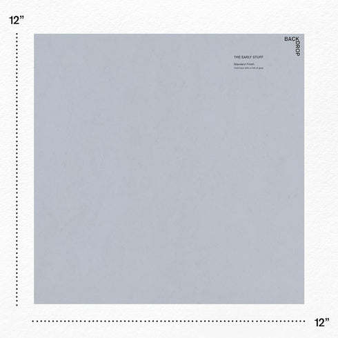 BACKDROP | Premium Interior Paint | Large Adhesive Paint Swatch | THE EARLY STUFF - Cool Blue With A Hint Of Gray | 12" x 12" Color Sample...