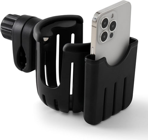 Stroller Cup Holder with Phone Holder, Bike Cup Holder, Universal 2-in-1 Cup Holder for Strollers, Wheelchair, Bike, Walker, Scooter?Gifts for Him...