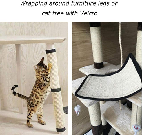 Cat Scratching Pads Furniture Protectors Natural Sisal Cat Scratching Pad Couch Cover Cat Scratcher Cat Scratch Mat for Sofa Couch Chair Wall Carp...