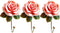 OPENDGO 3PCS Rose Resin Wall Hooks Wall Mounted Creative Flower Iron Hook for Hanging Coat/Hat/Key/Towel/Handbag Hooks/Hangers Room Wall Decor...