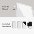 U Brands Modern Bevel Magnetic Dry Erase Calendar Board with Bulletin Strip, 7"x16", White Frame, Includes Magnet, Marker...