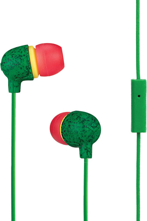 House of Marley Little Bird: Wired Earphones with Microphone, Noise Isolating Design, and Sustainable Materials, Rasta...