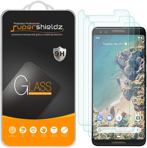Supershieldz (3 Pack) Designed for Google (Pixel 3) Tempered Glass Screen Protector Anti Scratch, Bubble Free...