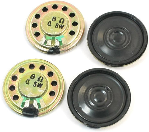 uxcell 4Pcs 0.5W 8 Ohm 28mm Dia Mini Metal Inside Magnet Music Player Speaker...