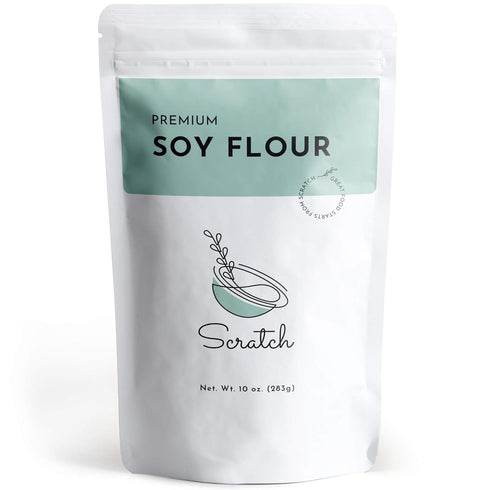 Scratch Premium Defatted Soybean Flour - Gourmet Baking Ingredients - Contains Calcium, Iron, Potassium, Protein, & Dietary Fiber - Rich Nutty Fla...