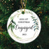 JUPPE Our First Christmas Engaged Ornament 2024 Mr & Mrs Fiancee Fiance Newly Engaged Decoration Romantic Couples Ideas Gifts (White-2)...