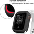 Ultra Thin Soft TPU Shockproof Bumper Case for iWatch Apple Watch Series 9/8/7 Black 45mm...
