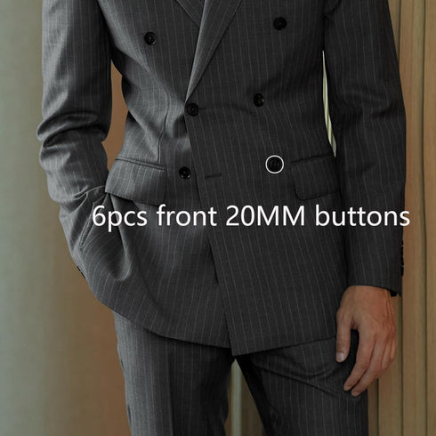 14 Pieces Natural Real Horn Buttons Set for Blazer and Suit, 20mm 15mm Genuine Buffalo Buttons Set for Men Women's Jacket Coat Uniforms Black...