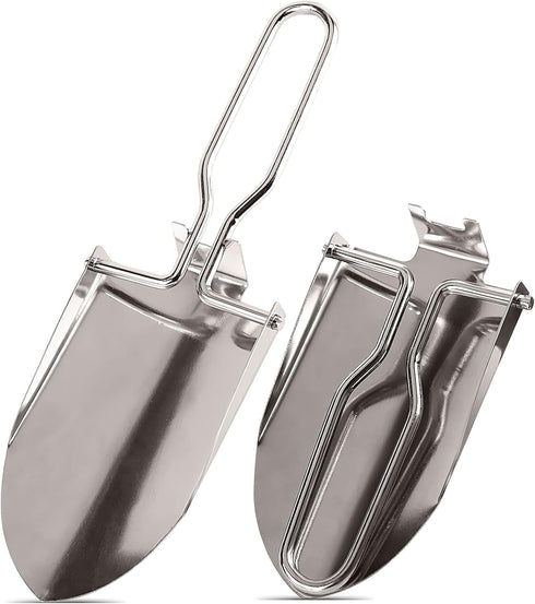 Stainless Steel Folding Trowel, Lightweight Mini Garden Trowel Great for Light Gardening and Camping, Comes in a Holster...