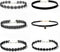 6 Pieces Black Choker Necklace Set Vintage Lace Tattoo Choker for Women Girls...