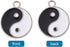 KISSITTY 20pcs Yin Yang Enamel Charm 21x18mm Double Sided Enamel Yoga Meditation Dangle Charm Pendants for Earrings Necklace Bracelet Jewelry Maki...