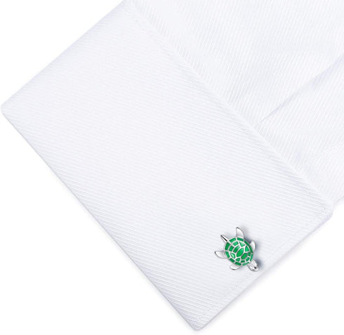 HONEY BEAR Sea Tortoise Turtle Cufflinks for Mens Stainless Steel Wedding Gift...