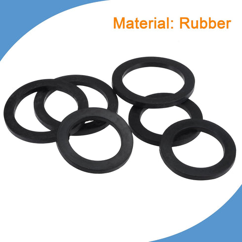 MECCANIXITY Rubber Flat Washers 35mm 40mm OD 24mm 30mm ID 3mm Thick for Faucet Pipe Water Hose, Black 20in1 Set...