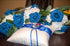 he andi 7.8" Satin Double Hearts Decoration Wedding Ring Bearer Pillow (Blue)...