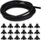 JIH 25 Feet Standard Airline Tubing Black with Suction Cups for Aquariums,Terrariums...
