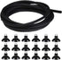 JIH 25 Feet Standard Airline Tubing Black with Suction Cups for Aquariums,Terrariums...
