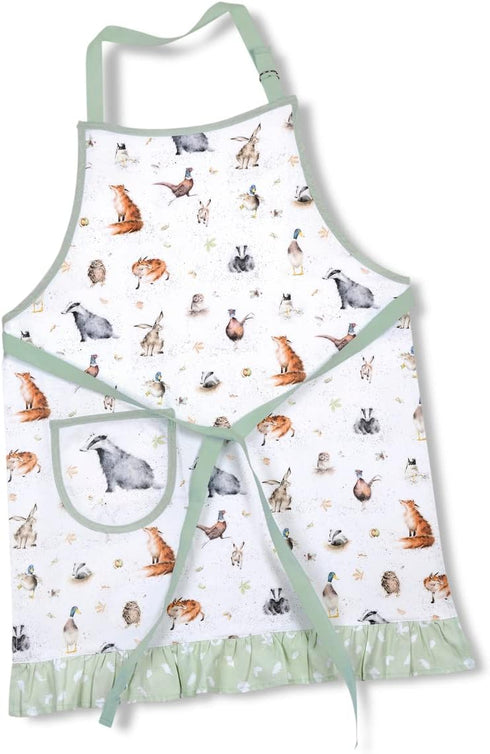 Pimpernel Wrendale Designs Cotton Apron with Front Pocket - Adjustable Adult Cooking Apron for Kitchen, Baking, Grilling - Machine Washable Gift f...