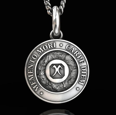 3D Skull Pendant Necklace for Men Memento Mori Goth Punk Carpe Diem Inspirational Gifts...