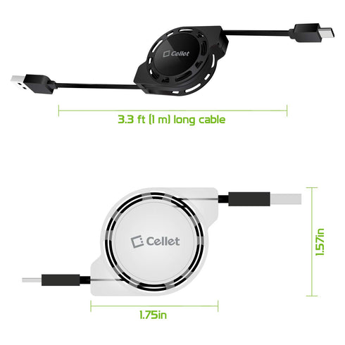 Retractable USB-C Charger Cable, TYPE-C 3 Feet Charging Cable Compatible to iPhone 15 Series, Samsung Galaxy Smartphones, Google Pixel, Moto iPad ...